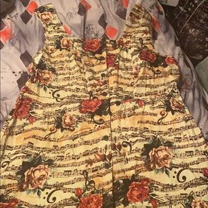 Music note floral dress